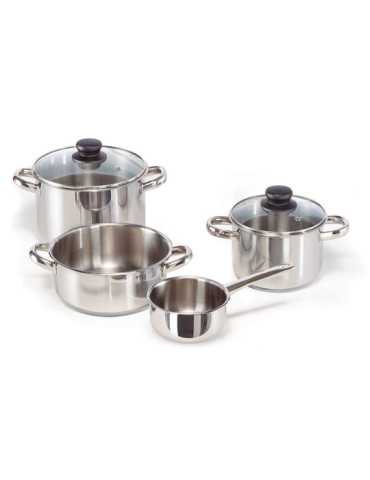 Batería de Cocina Acero Inoxidable Forma 4+2 HABITEX