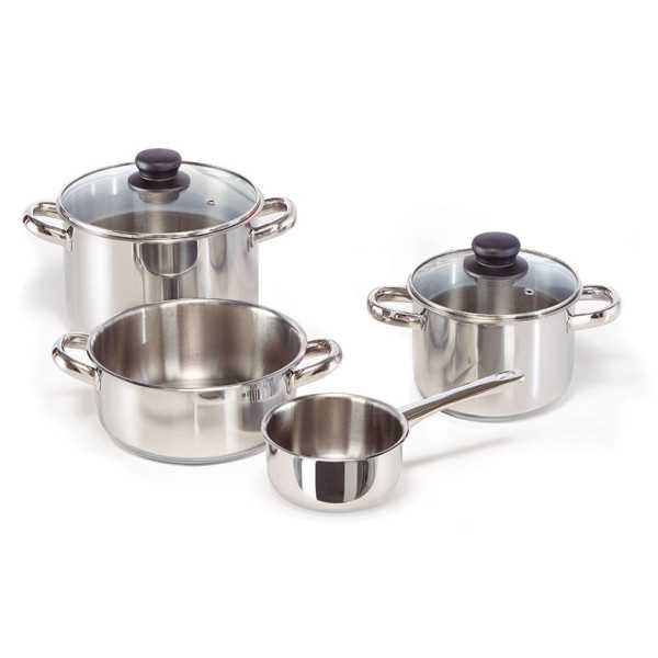 Batería de Cocina Acero Inoxidable Forma 4+2 HABITEX