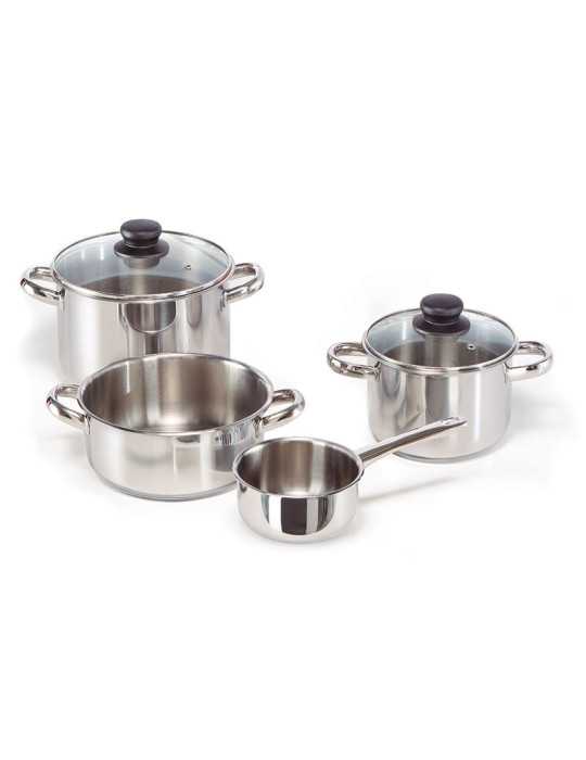 Batería de Cocina Acero Inoxidable Forma 4+2 HABITEX