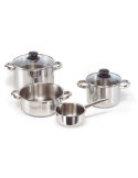 Batería de Cocina Acero Inoxidable Forma 4+2 HABITEX