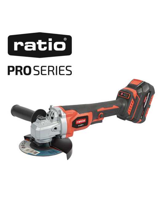 Amoladora Brushless RAM20-4 1 Batería 4.0A Ø115 RATIO PRO