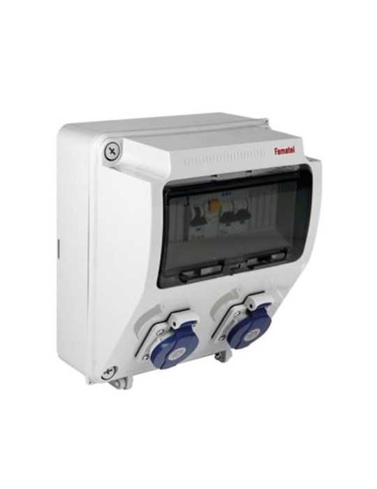Caja 2 Tomas 2P+TTL Electrificada FAMATEL