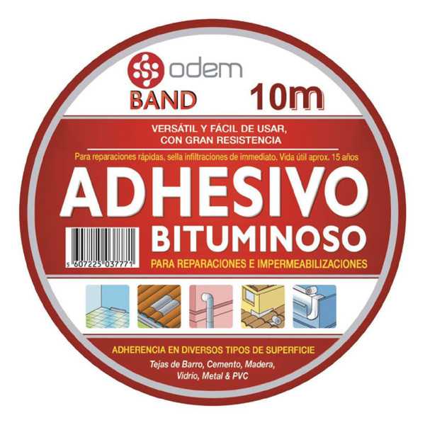 Cinta Bituminosa de Aluminio 20 cm x 10 m ODEM