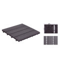 Loseta PP 30x30 cm Gris Oscuro 6 Unidades