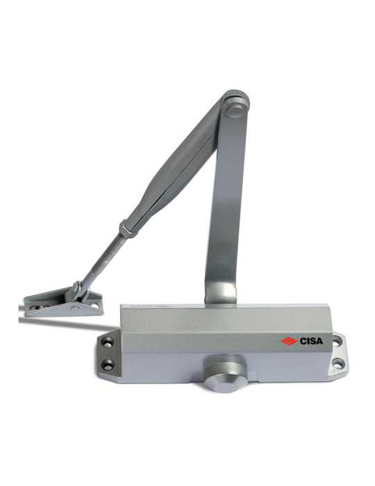 Cierrapuertas 60470/7 con Retenedor Plata CISA