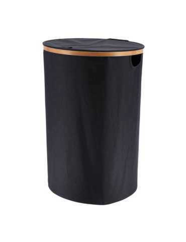 Pongotodo Redondo Plegable Negro/Bambú TENDANCE