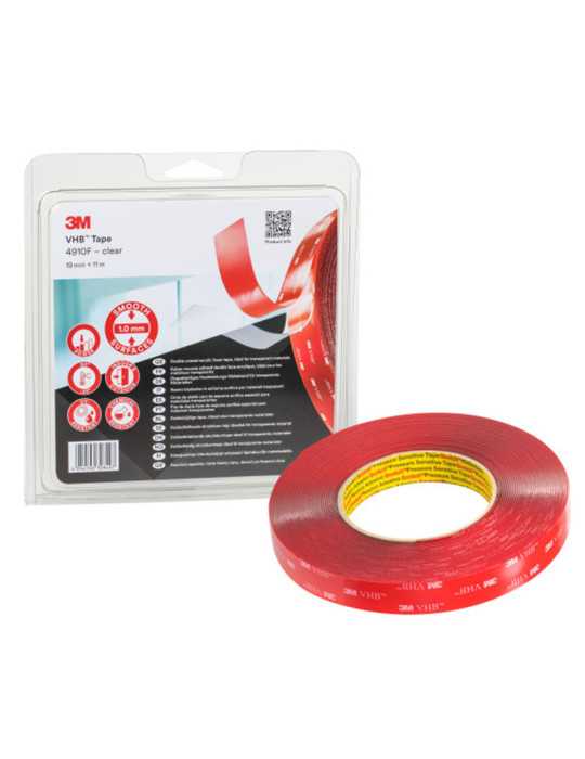 Cinta VHB Espuma Acrílica 4910 19mm x 11 m Incolora 3M