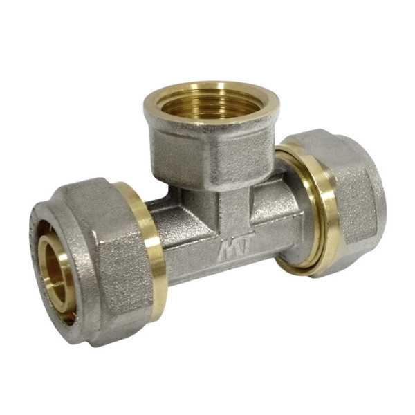 Racor Té Hembra Multicapa Compresión DN16x1/2" 10 Unidades MT
