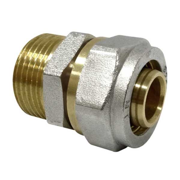 Racor Recto Macho Multicapa Compresión 25x3/4" 5 Unidades MT
