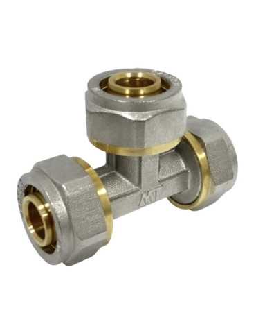 Racor Té Multicapa Compresión DN32 3 Unidades MT