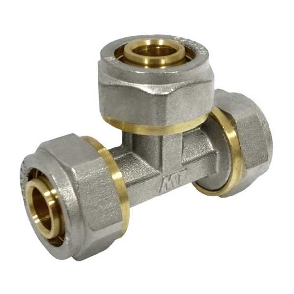 Racor Té Multicapa Compresión DN32 3 Unidades MT