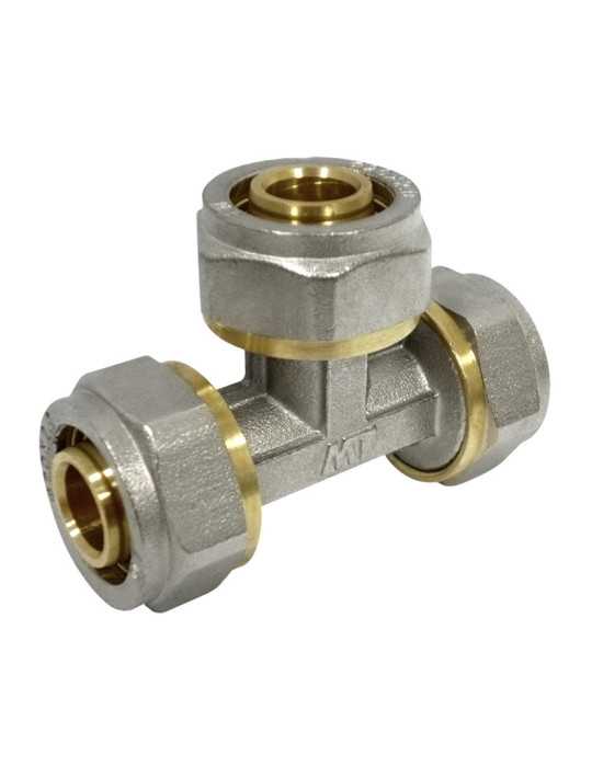 Racor Té Multicapa Compresión DN32 3 Unidades MT