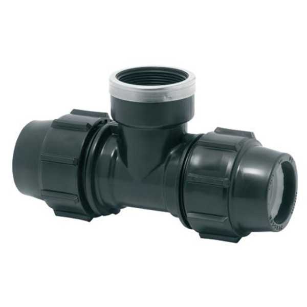 Té Mixta Rosca Hembra 25x3/4"x25mm 5 Unidades PLASSON