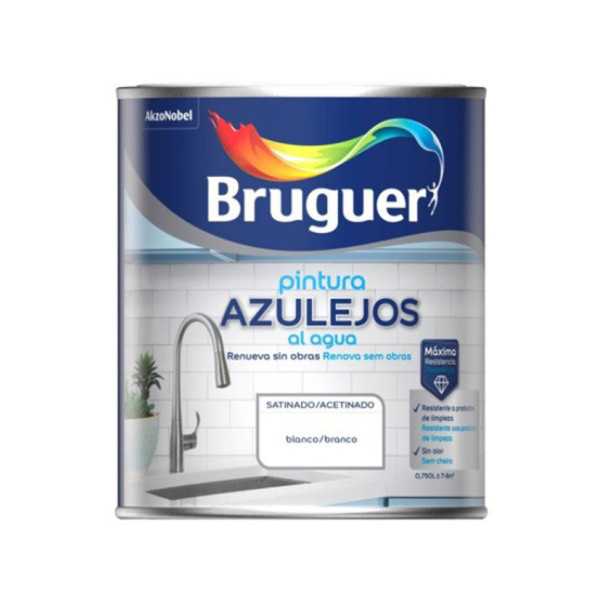 Esmalte Azulejos al Agua Satinado Blanco 2,5 L BRUGUER