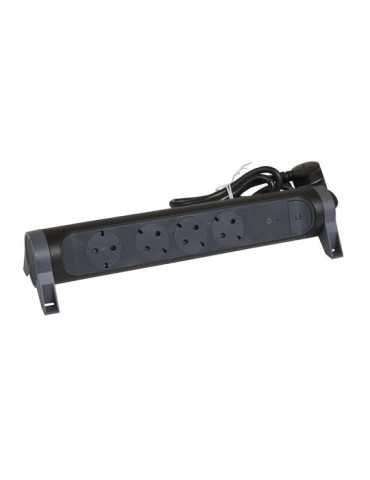 Base Múltiple 4x2P con Protección Sobrecarga Negro LEGRAND