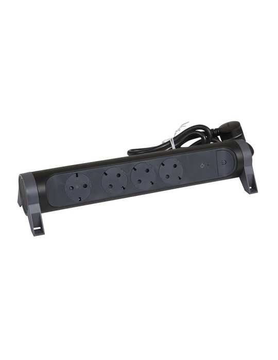 Base Múltiple 4x2P con Protección Sobrecarga Negro LEGRAND