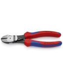 Alicate Corte Diagonal Reforzado con Muelle 180mm Mango Funda KNIPEX