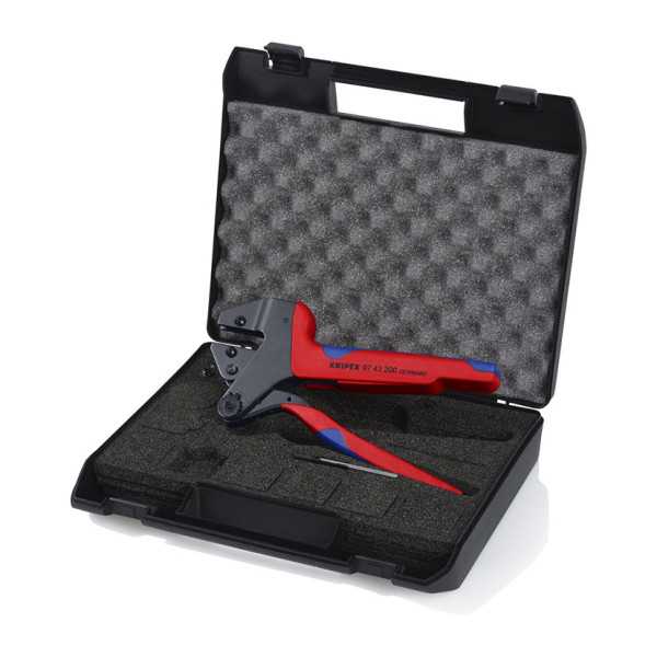 Alicate Crimpadora + Mordazas Muelle 200mm KNIPEX
