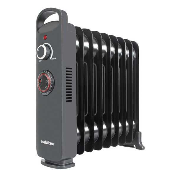 Mini Radiador de Aceite 9 Elementos E362N Negro HABITEX