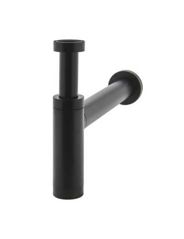 Sifón Botella Teos Ø32-40 1"1/4 Negro WIRQUIN