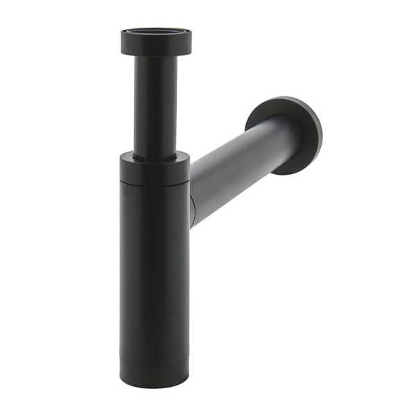 Sifón Botella Teos Ø32-40 1"1/4 Negro WIRQUIN