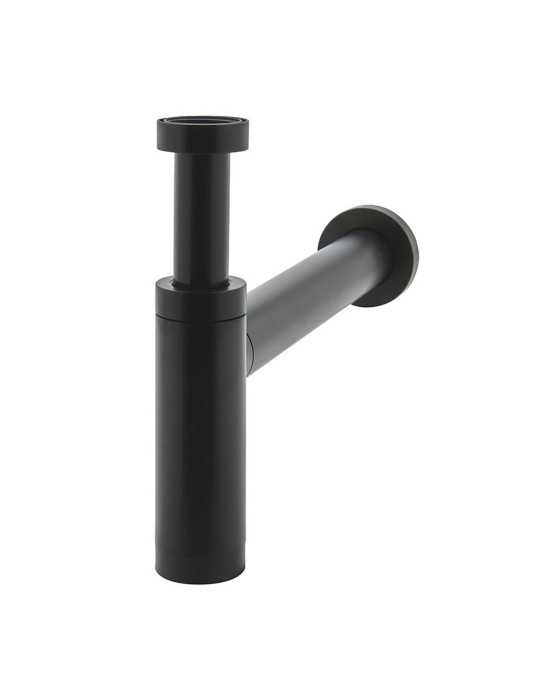 Sifón Botella Teos Ø32-40 1"1/4 Negro WIRQUIN