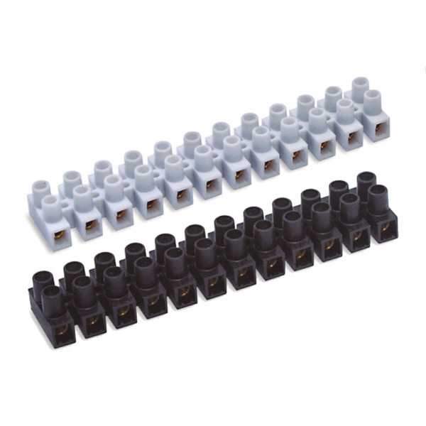 Regleta 25mm Negra 10 Unidades x 12 Conexiones DUOLEC