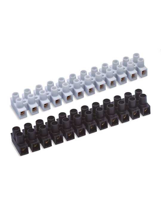 Regleta 25mm Negra 10 Unidades x 12 Conexiones DUOLEC