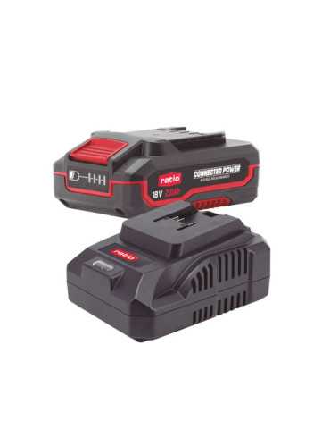 Kit Batería 18V y Cargador Li-Ion 2.0Ah RATIO PRO