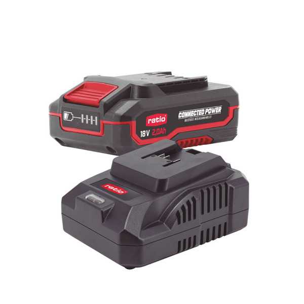 Kit Batería 18V y Cargador Li-Ion 2.0Ah RATIO PRO