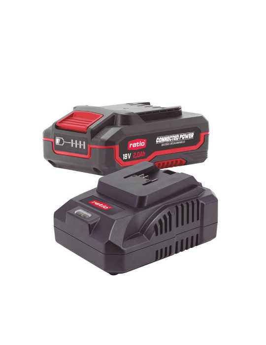 Kit Batería 18V y Cargador Li-Ion 2.0Ah RATIO PRO