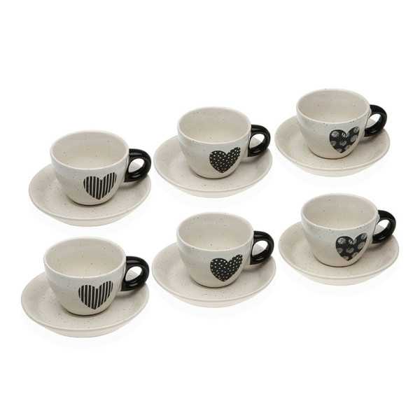 Juego de 6 Tazas de Café con Plato Nathalie