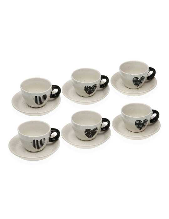 Juego de 6 Tazas de Café con Plato Nathalie