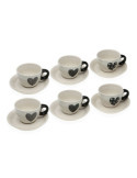 Juego de 6 Tazas de Café con Plato Nathalie