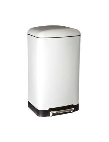 Cubo de Basura con Pedal Blanco 30 L
