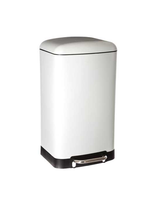 Cubo de Basura con Pedal Blanco 30 L