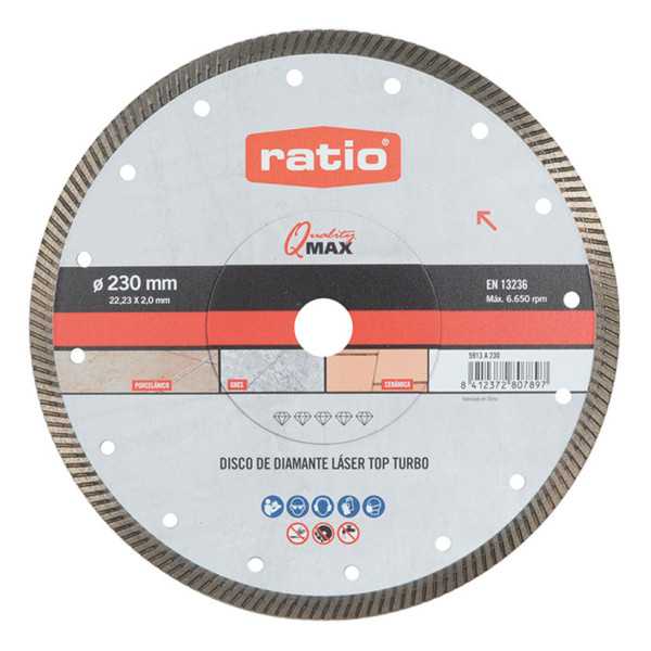 Disco Diamante Porcelánico Turbo Versátil 230mm RATIO