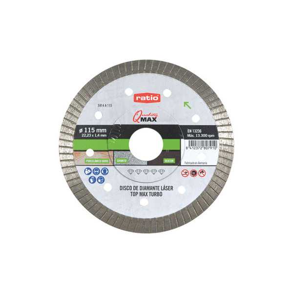 Disco Diamante Porcelánico Turbo Top Max 115mm RATIO