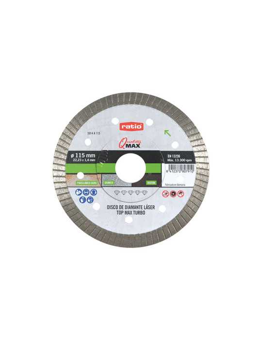Disco Diamante Porcelánico Turbo Top Max 115mm RATIO