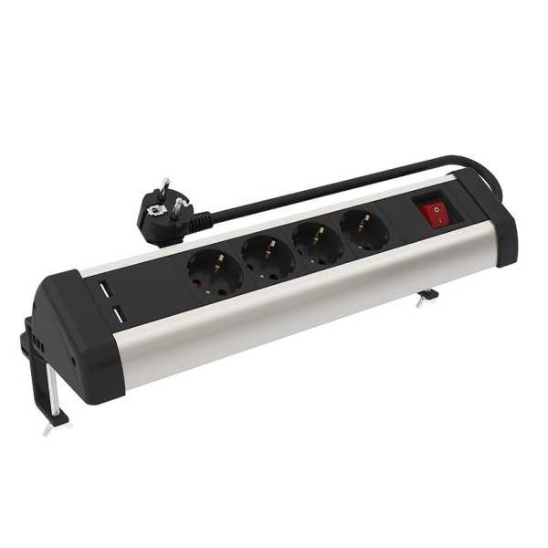 Base Múltiple Aluminio 2 USB A DUOLEC