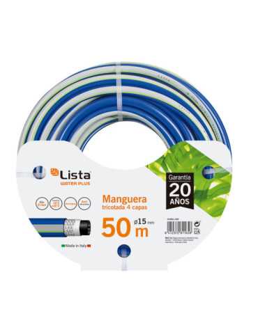 Manguera Tricotada Plus 15mm x 50 m LISTA