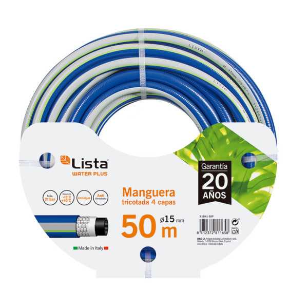 Manguera Tricotada Plus 15mm x 25 m LISTA