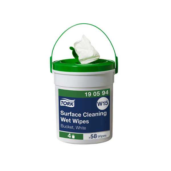 Paño Húmedo para Superficies 58 Servicios 4 Cubos TORK