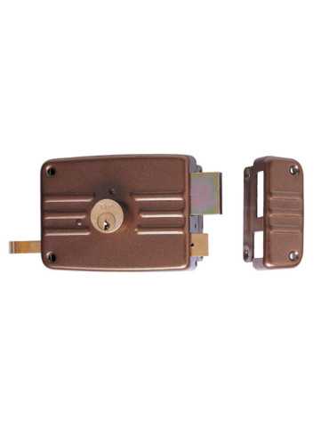 Cerradura de Sobreponer para Madera 60mm 2 Puntos ISEO