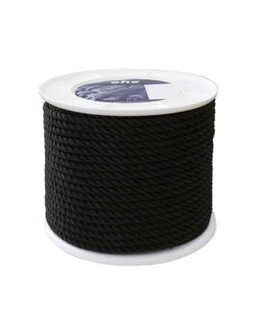 Cuerda Poliéster 3 Cabos 10mm Negra EHS