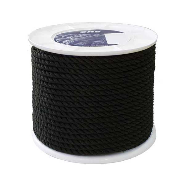 Cuerda Poliéster 3 Cabos 10mm Negra EHS