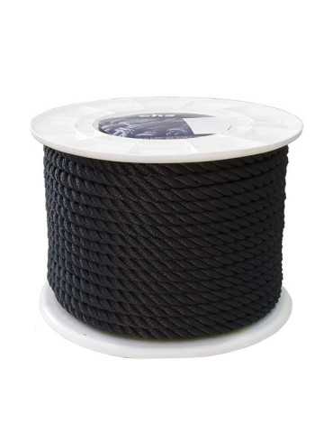 Cuerda Poliéster 3 Cabos 12mm Negra EHS