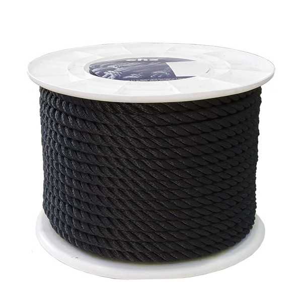 Cuerda Poliéster 3 Cabos 12mm Negra EHS