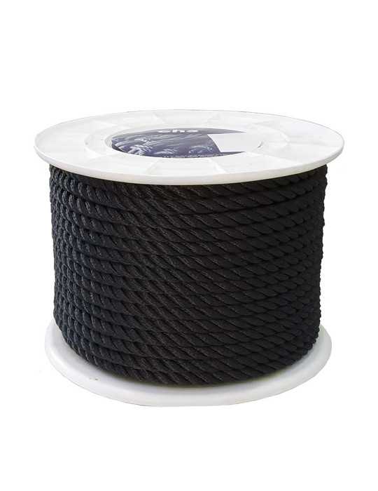 Cuerda Poliéster 3 Cabos 12mm Negra EHS