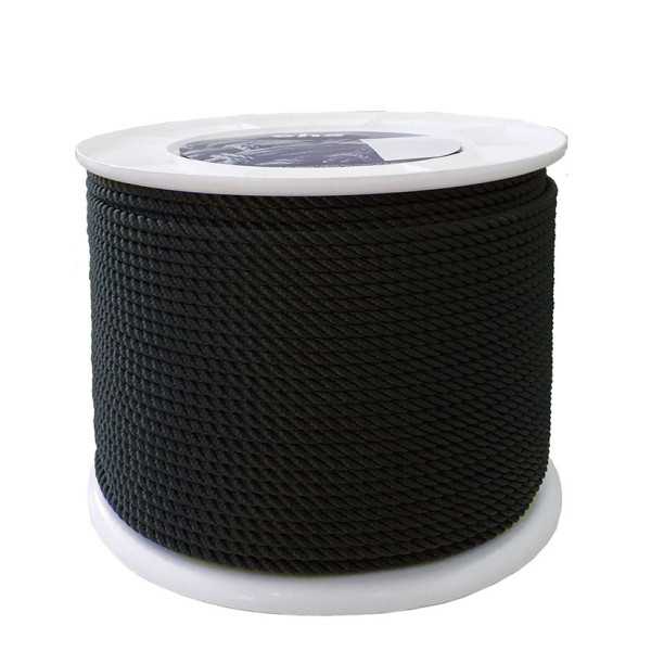 Cuerda Poliéster 3 Cabos 6mm Negra EHS